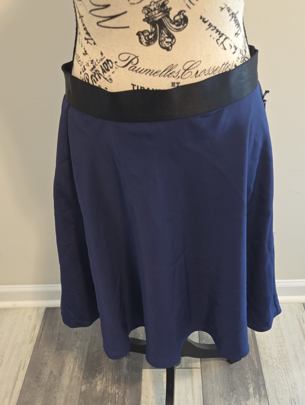 3.1 Phillip Lim for Target Navy Circle Skirt with Black Waistband